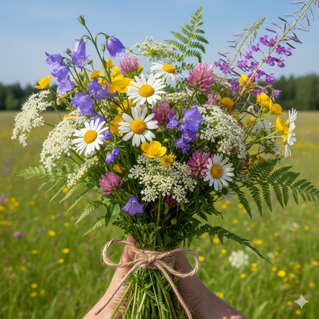 Villblomst-bukett sesongbukett
